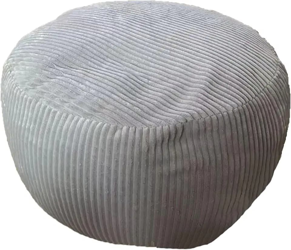 Relaxdays Pouf, Cord, HxD: 25 x 35 cm, Polystyrol-Füllung, rundes Bodensitzkissen, Wohnzimmer Hocker, Sitzpouf, Farbwahl