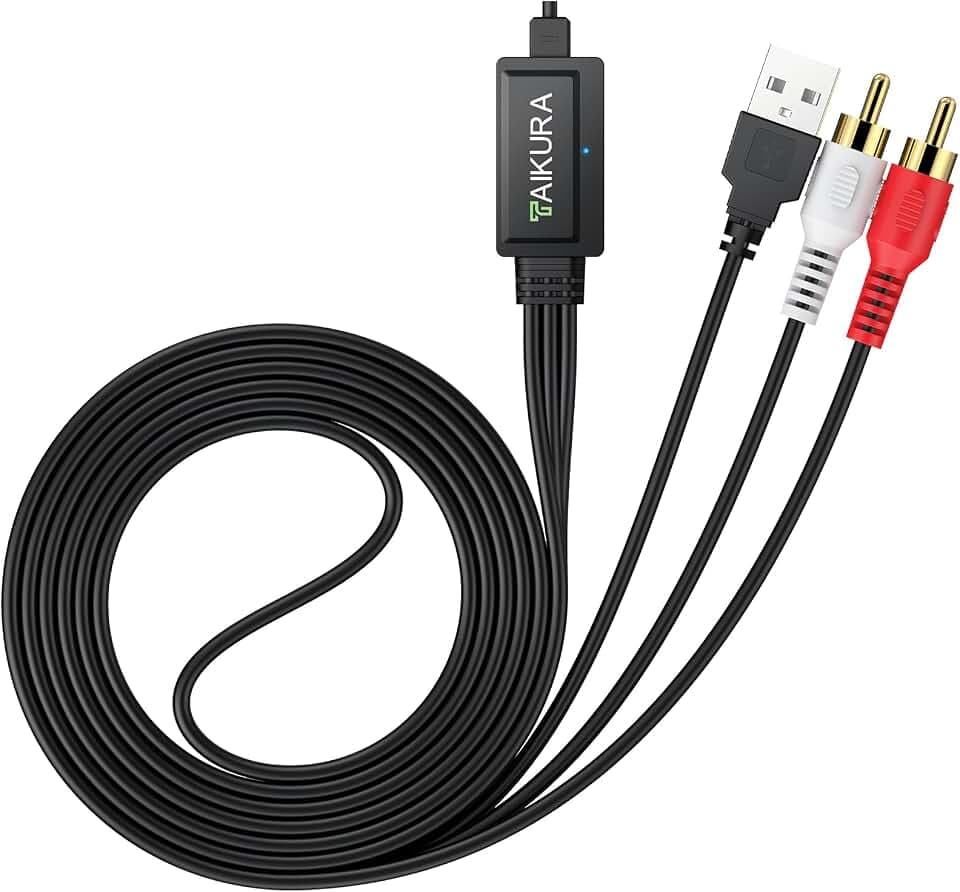 DA Wandler, 192kHz DAC Digital zu Analog Audio Adapter,Kabel-Design