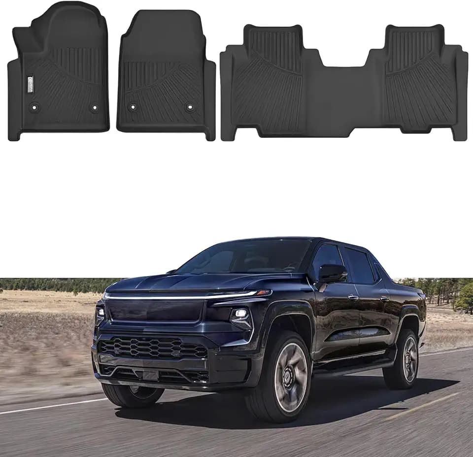 Floor Mats Fit for 2024-2026 Chevy Silverado EV RST/GMC Sierra EV Denali