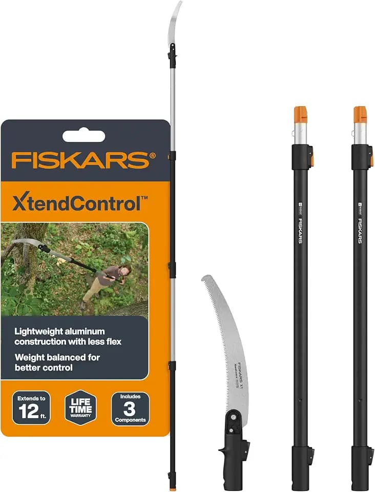 Fiskars 3-12 Ft XtendControl Extendable Modular Pole Saw & Tree Trimmer
