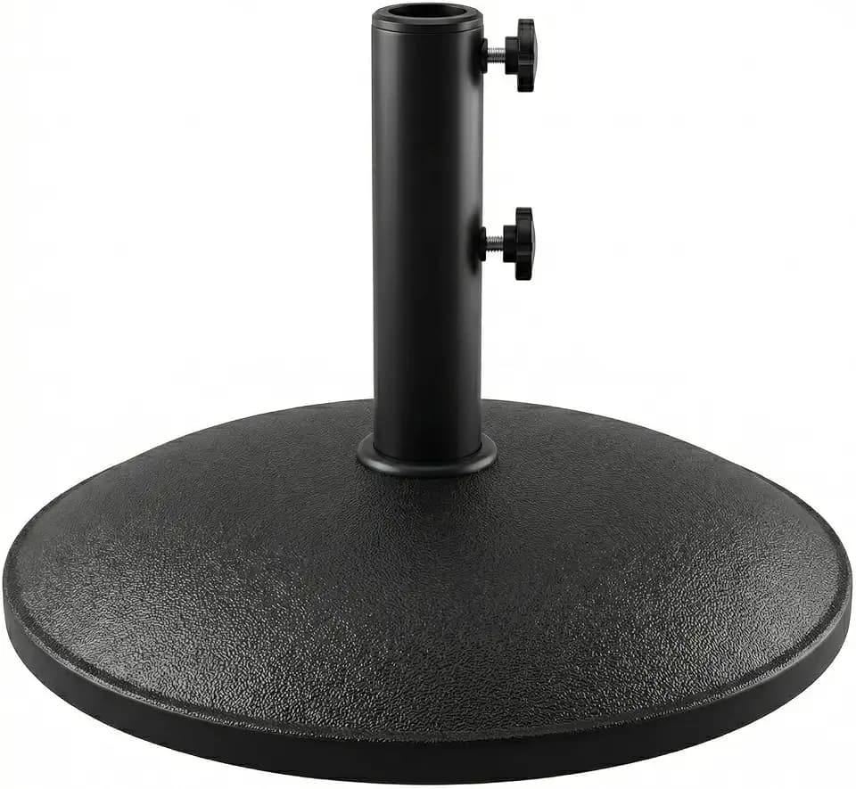 33 lb Round Heavy Duty Prefilled Patio Outdoor Market Umbrella Base Stand Weight for Outdoor, Black