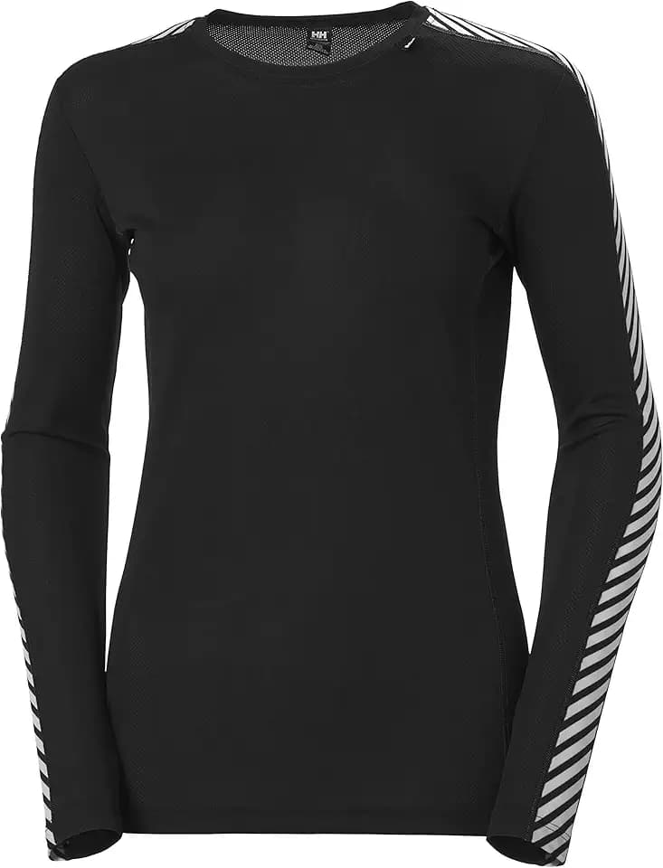 Helly Hansen Lifa CreBaselayer for Women – Ensures Warmth Insulation, Dryness & Comfort with Advanced LIFA Technology, 990 Black - M
