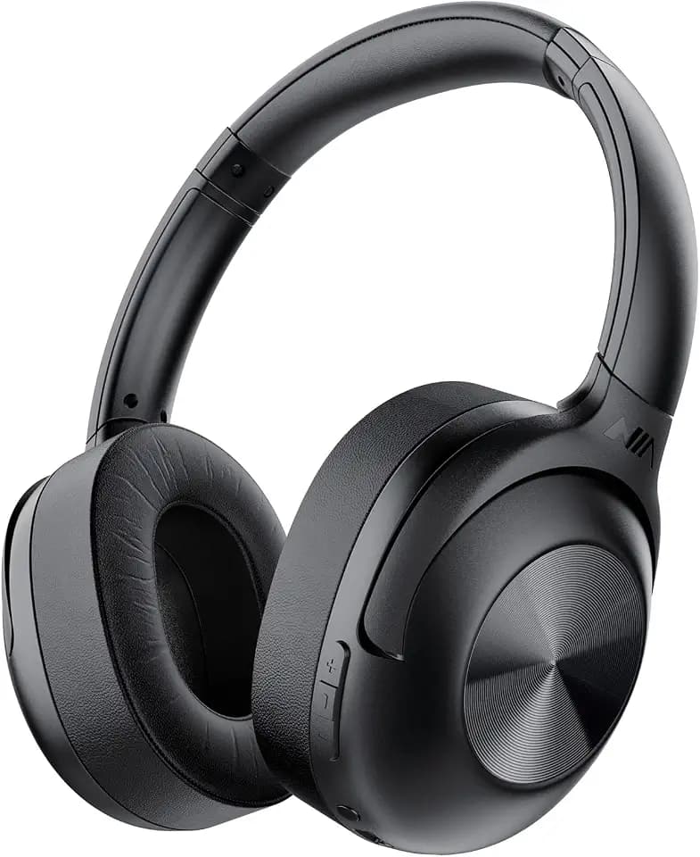 FM Radio Over Ear Headphones, Micro SD Card 30 Hrs Playtime Wireless and Wired Headphones with Deep Bass, Foldable Lightweight Headset with Built-in Microphone for Travel, Home Office