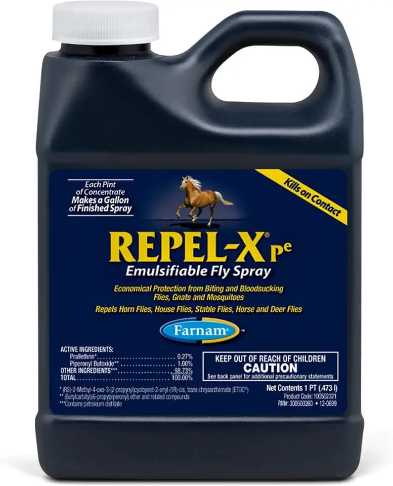 Farnam Repel-X pe Concentrated Fly Spray for Horses & Dogs, 16 Ounces