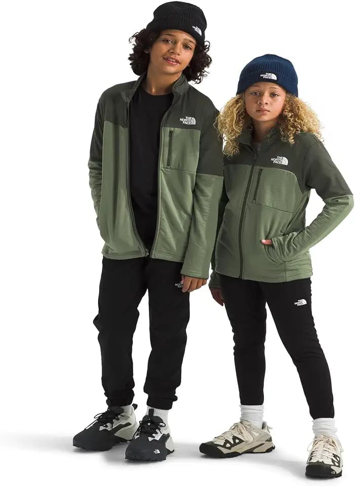 The North Face Kids' Hike Midlayer Full Zip Jacket | Lightweight Outerwear for Boys & Girls', Secure-zip Chest Pocket