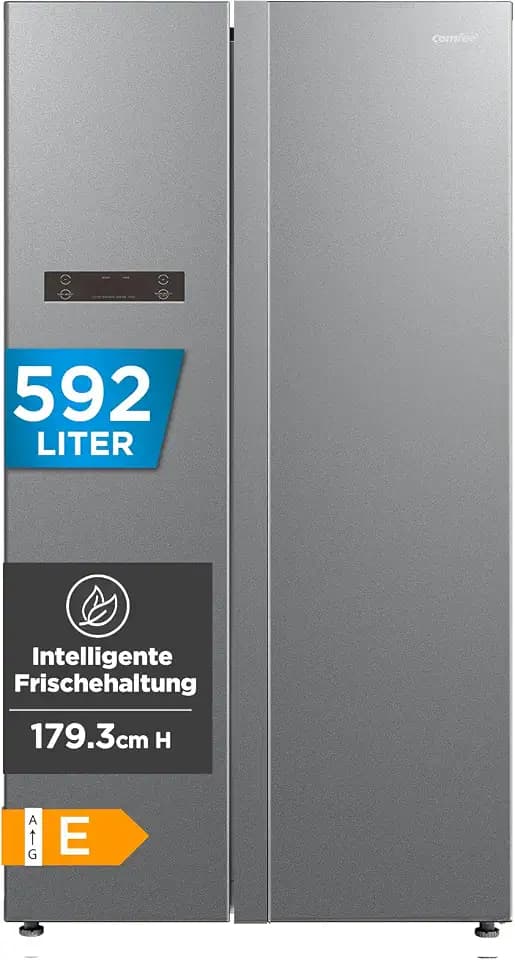Comfee 592 L Side-by-Side Kühlschrank,No Frost, Inverter Kompressor, 35 dB