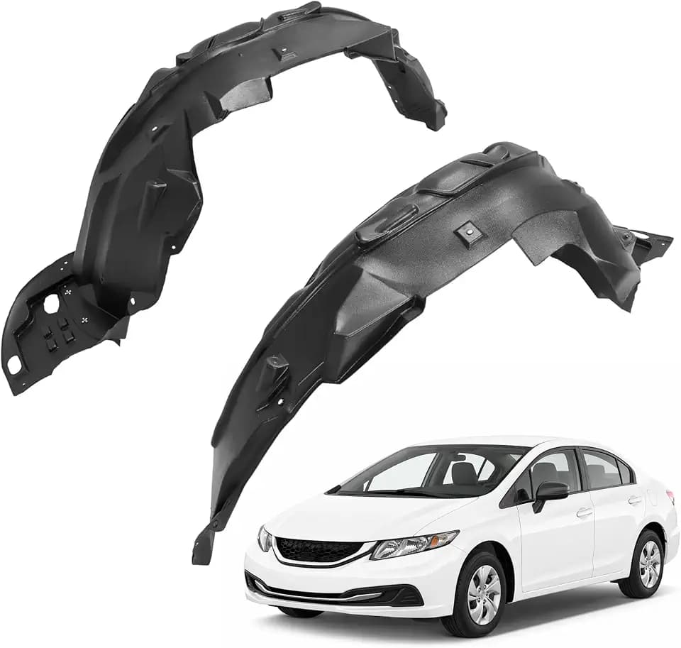 ALMULOO Fender Liner Panel Compatible with 2012-2015 Honda Civic 2/4 Door