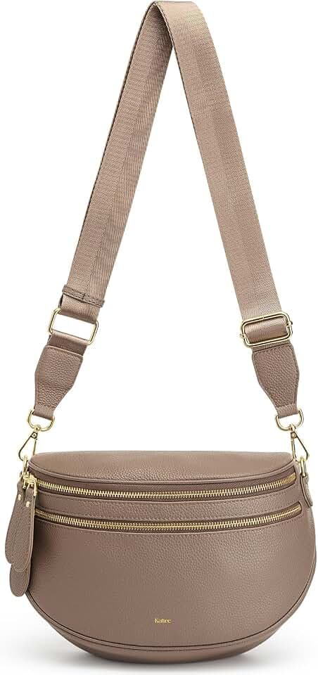 Kattee Spacious Leather Bum Bag for Women with RFID Blocking