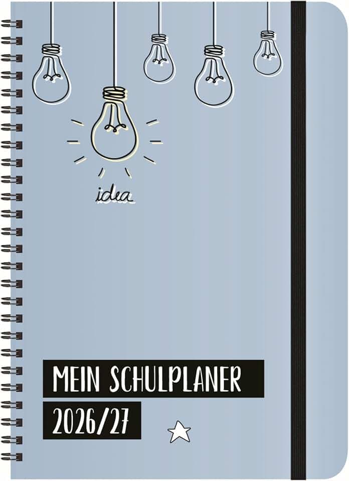 Schülerkalender Light on 2026/2027: mit 12-monat.-Kalendarium von August 2026 bis Juli 2027. Pro Woche 2 Seiten mit viel Platz für Notizen. Format 14,8 x 21 cm