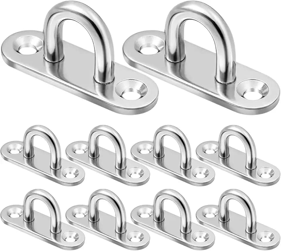 10 Stück Augplatte Edelstahl,Augplatte Mit Ose,M6 Edelstahl Deckenhaken