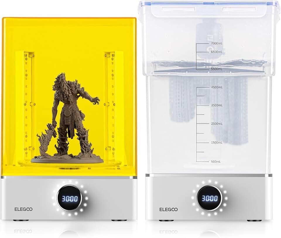 ELEGOO Mercury X Bundle mit separater Wasch- und Aushärtungsstation für große Harz-3D-Drucker, kompatibel mit ELEGOO Saturn/Mars Serie 3D-Druckern