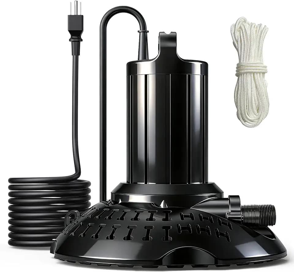 OYO WATER Pool Pump, 2500GPH Submersible Water Pump with 18FT Lift & Auto On/Off Sensor, Aquarium Pump for Drainage, IPX8 Waterproof for Outdoor Koi Pond, Fountain, Waterfall, Hydroponics