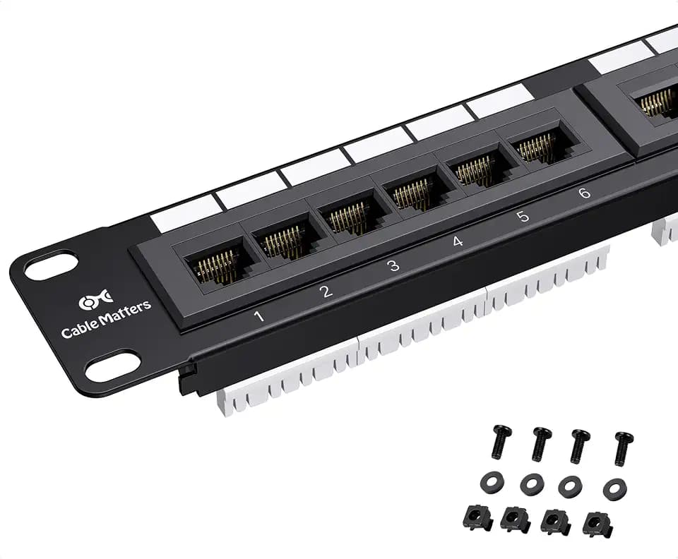 Cable Matters [UL Listed] 24 Port 10Gbps Cat6 Patch Panel, 1U