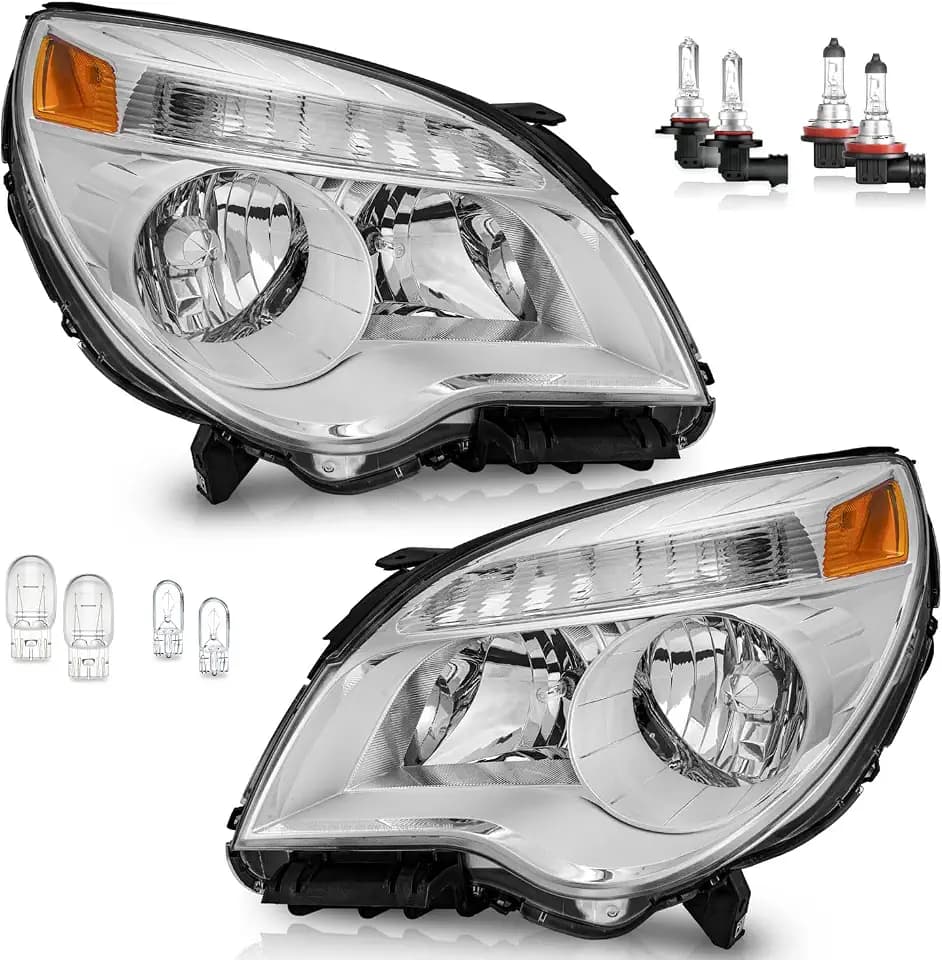 WEELMOTO Headlights Assembly for 2010-2015 Chevrolet Equinox LS/LT