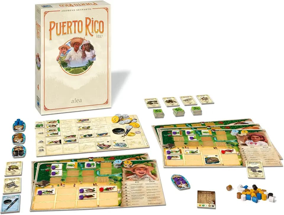 Ravensburger Alea Puerto Rico — Immersives Strategie-Brettspiel für Erwachsene und Kinder ab 12 Jahren — 2 bis 5 Spieler