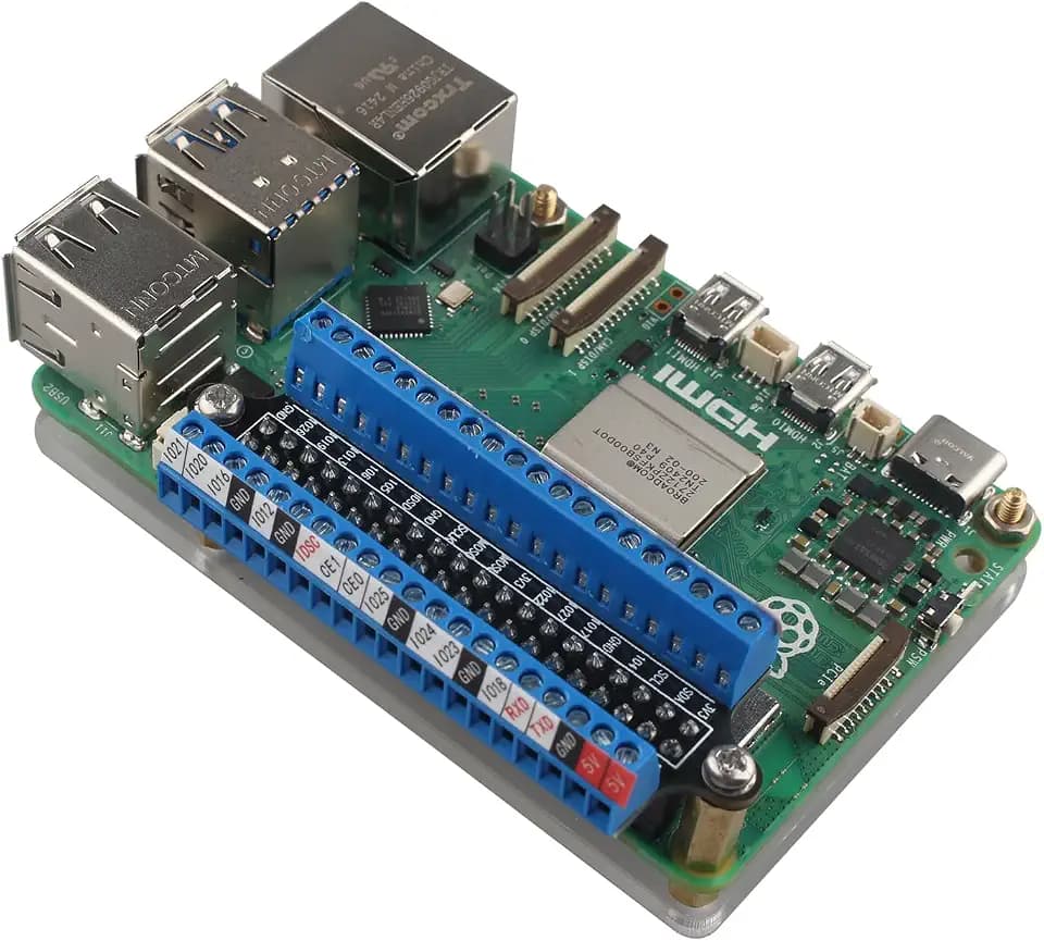 ZDE GPIO Klemmenleiste Breakout Board Modul DIY Schaltung GPIO Erweiterungskarte Micro Anschluss Kompatibel mit Raspberry Pi 5/4B/3B+/3B/2B/Zero/Zero W/Zero 2 W