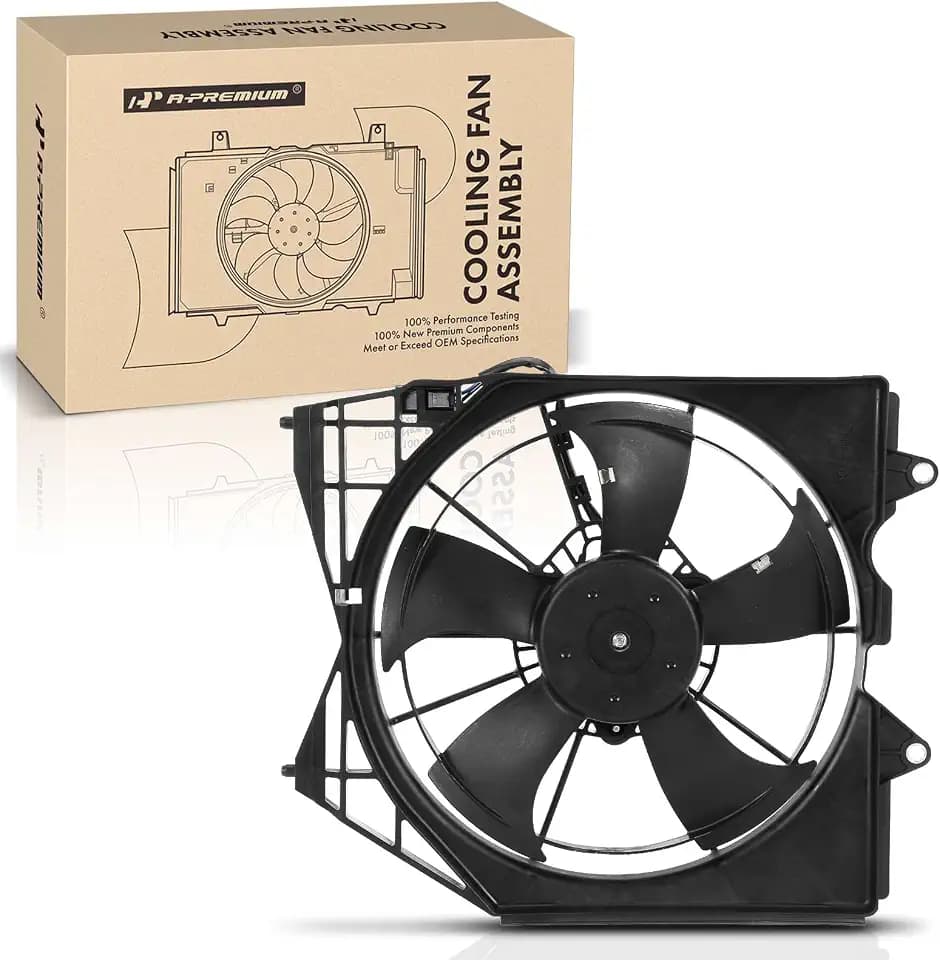 A-Premium Left Engine Radiator Cooling Fan Assembly