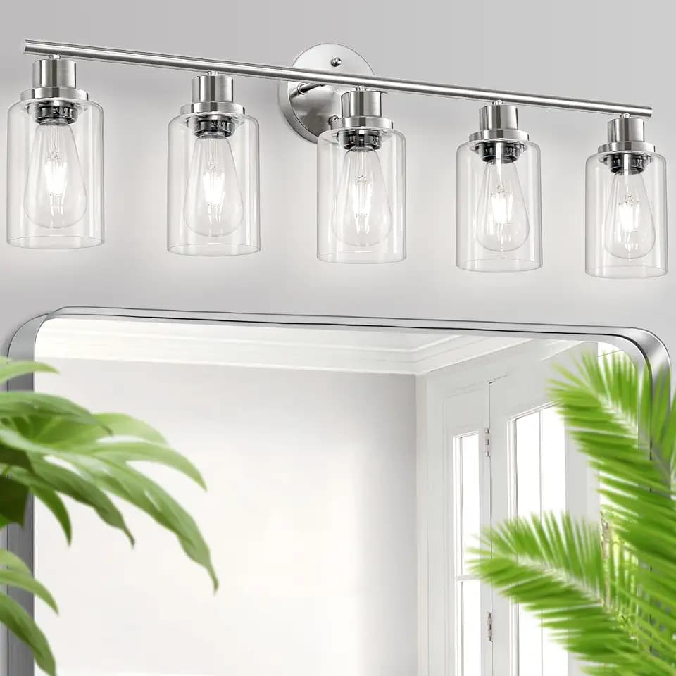 Modern Vanity Lights, 5-Light Farmhouse Bathroom Light Fixtures