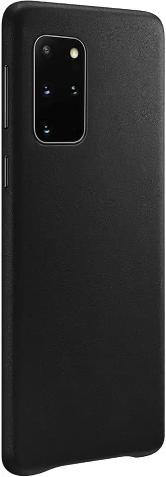 Samsung Leather Smartphone Cover EF-VG985 für Galaxy S20+ | S20+ 5G Handy-Hülle, echtes Leder, Schutz Case, stoßfest, premium, schwarz