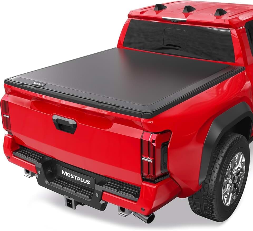 MOSTPLUS 6FT Roll-Up Soft Vinyl Truck Bed Tonneau Cover Compatible with 2005-2015 Toyota Tacoma Standard Model On Top Fleetside Cargo Bed 72Inch, Not for Flareside/Stepside Bed