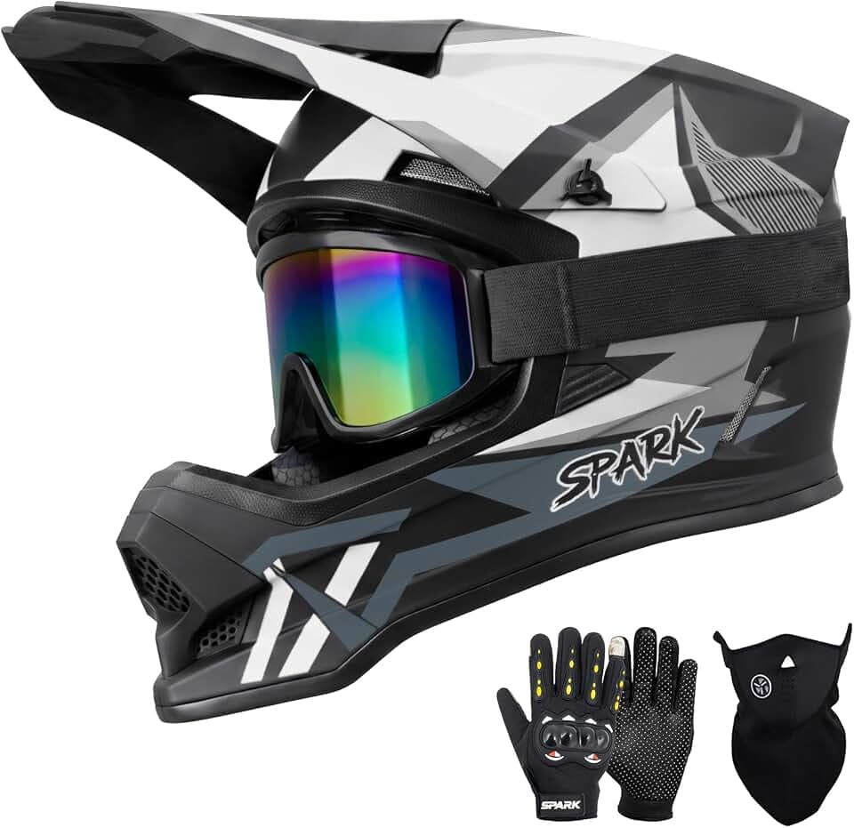 Adult Dirt Bike Helmet DOT Approved, Full Face Off Road Motorcycle Helmet