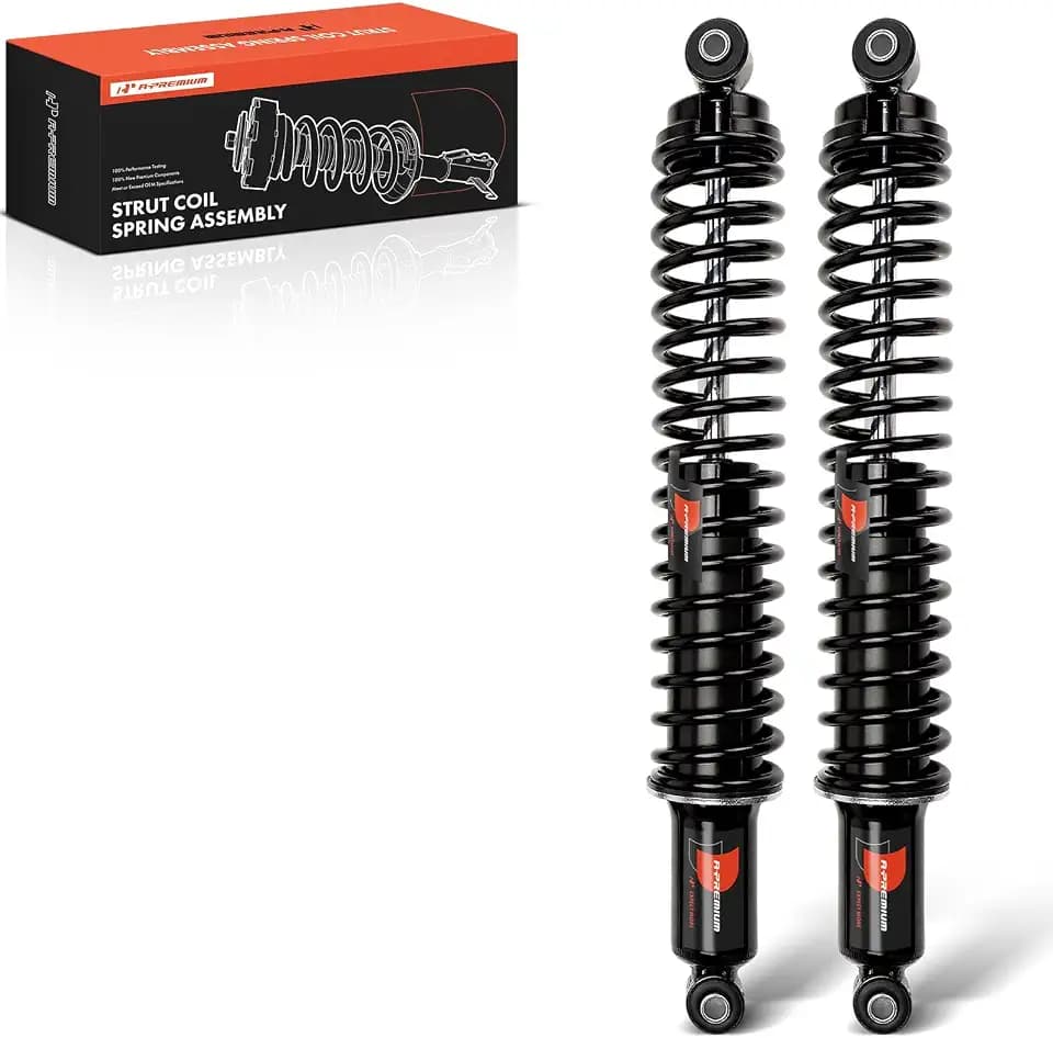 A-Premium Rear Load Adjusting Shock Absorbers w/Coil Springs, Set of 2
