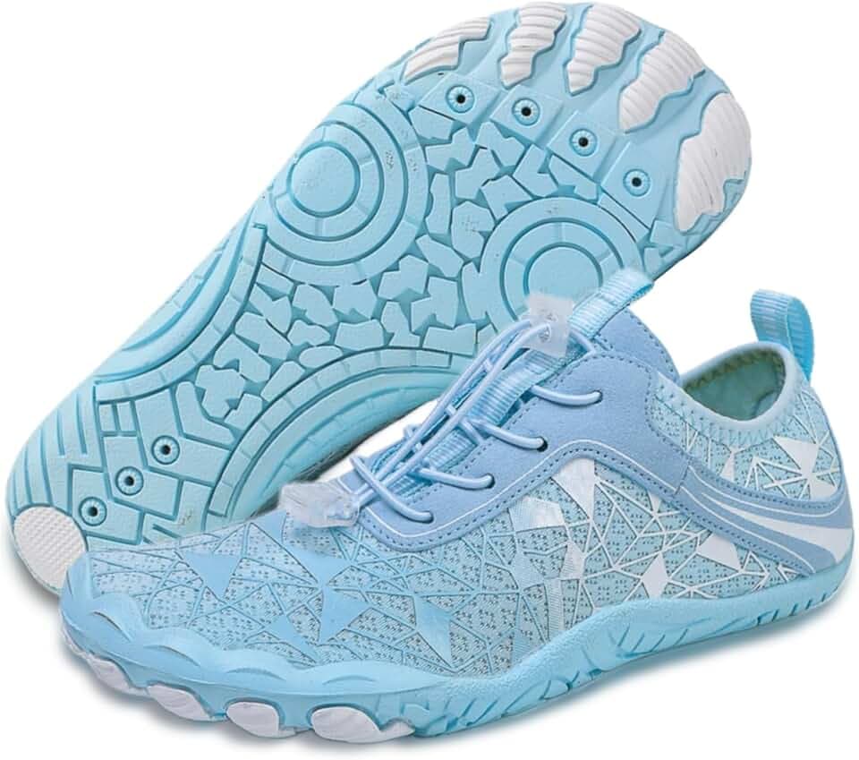 Hike Barefoot Shoes for Women Men with Wide Toe Box, Healthy & Non-Slip Breathable Barefoot Water Shoes Beach Pool Aqua Swim Surf Hiking Walking Shoes