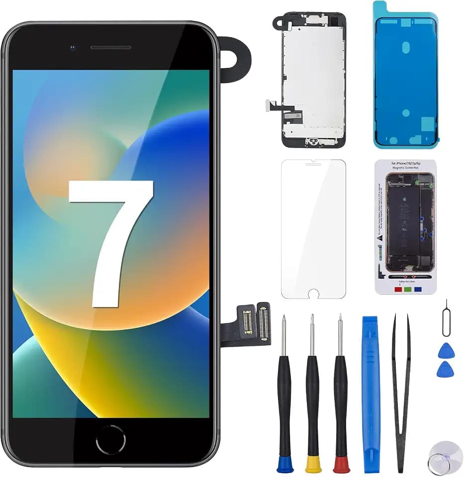 for iPhone 7 Screen Replacement with Home Button 4.7" Black LCD