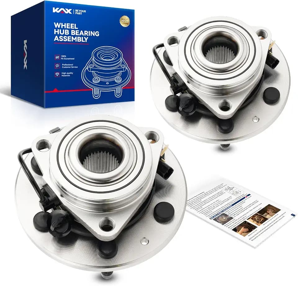 KAX Pair 515160 4WD Front Wheel Bearing Hub Assembly 6‑Lug w/ABS