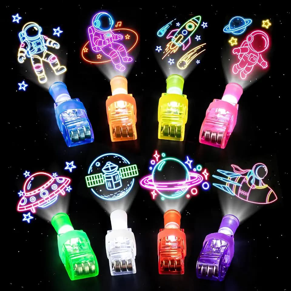 40 Pcs Space Theme Finger Lights, Light Up Toys Bulk