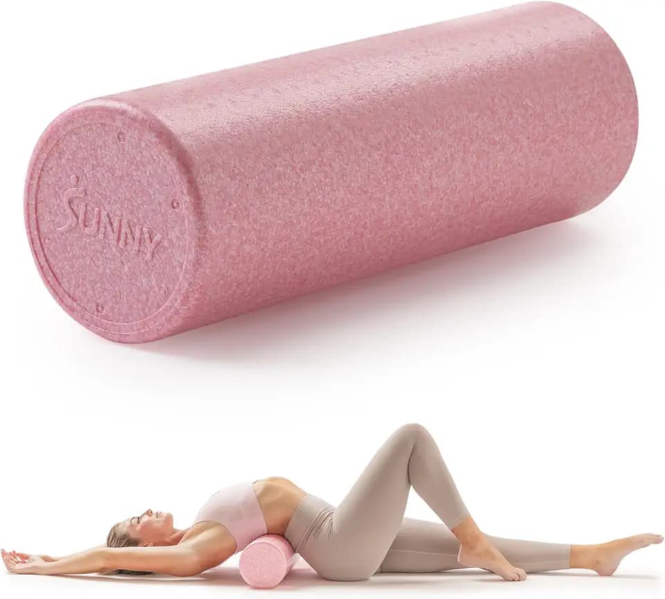 Sunny Health & Fitness 24" Pink High-Density Yoga Foam Roller