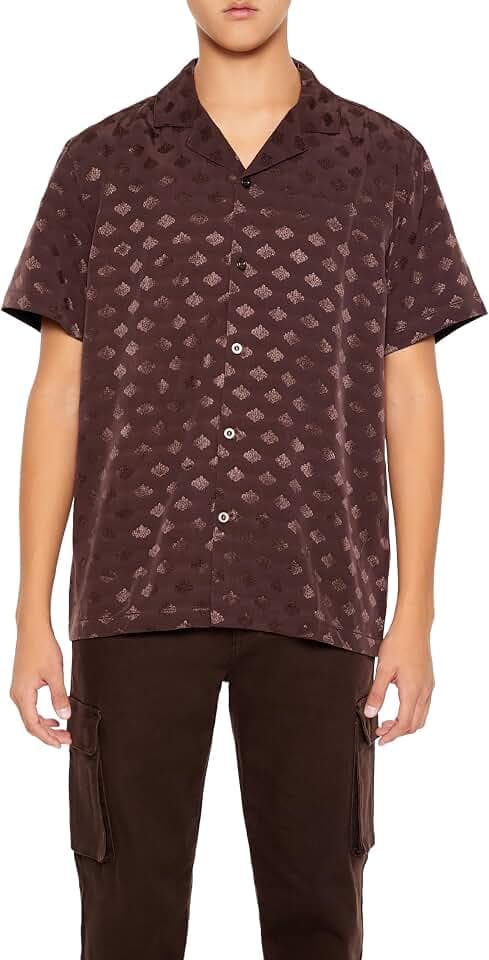 Forever 21 Men's Jacquard Baroque Shirt