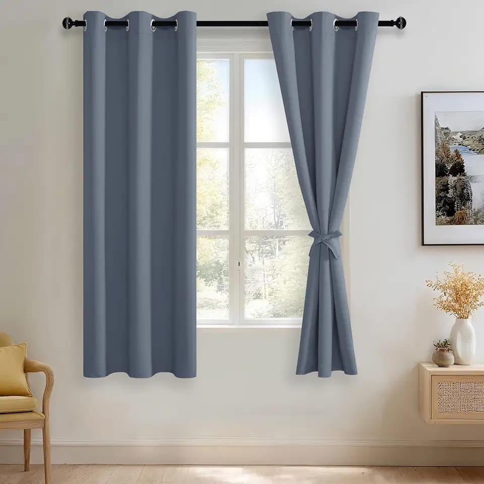 JIUZHEN Blackout Curtains for Bedroom Living Room 42 x 63 Inches Long