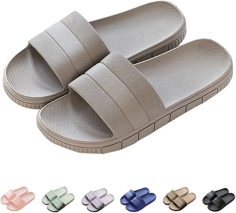 Badeschuhe Herren Damen, Bequeme Hausschuhe Badelatschen Slippers