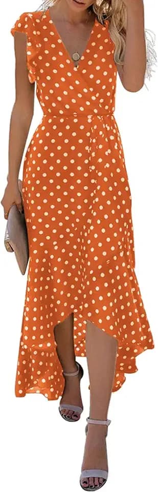 GRECERELLE Damen Flowy Long Maxi Dress Lässiges Kleid
