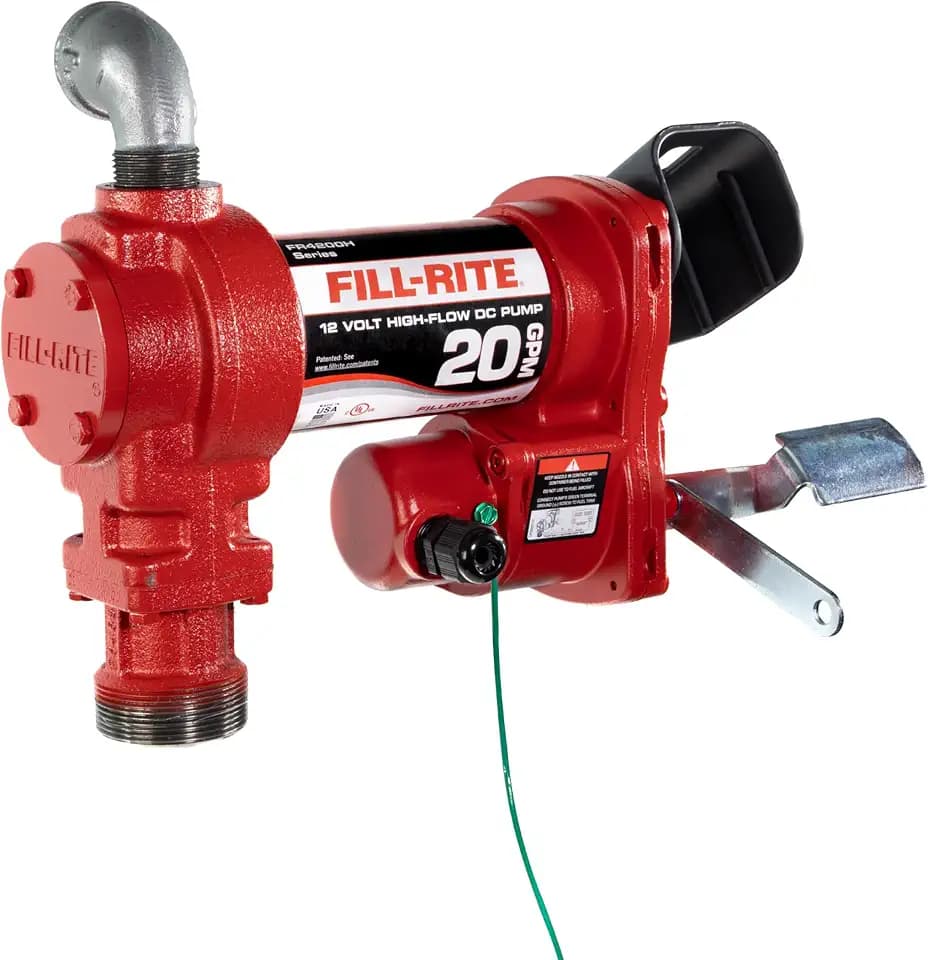 Fill-Rite FR4204H 12V 20 GPM Fuel Transfer Pump (Pump Only) | Gasoline, Diesel, Kerosene, Ethanol Blends, Methanol Blends, & Biodiesel