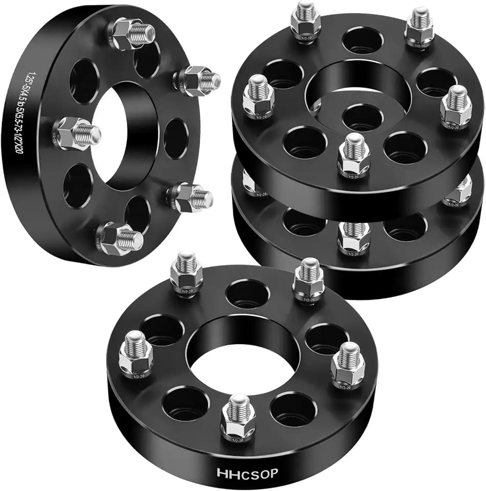 5x4.5 to 5x5.5 Wheel Spacers 1.25 inch, 1/2x20 Studs, 73mm Hub Bore