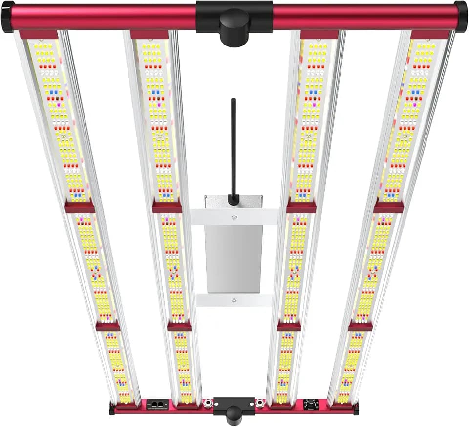 AGLEX 420W Full Spectrum LED Grow Light with UV & IR, 1360 LEDs, Dimmable Daisy Chain, High PPFD Bar Style, 4x5 ft Coverage, Foldable for Indoor Plant Growing, Commercial Seeding Veg Flower - M400