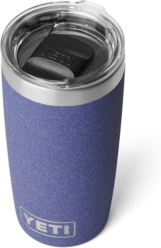 YETI Rambler Thermobecher 10 oz (295 ml) Moon Dust – Kaffeebecher To Go, Thermotasse mit abnehmbarem Magslider–Deckel, Isolierbecher aus Edelstahl