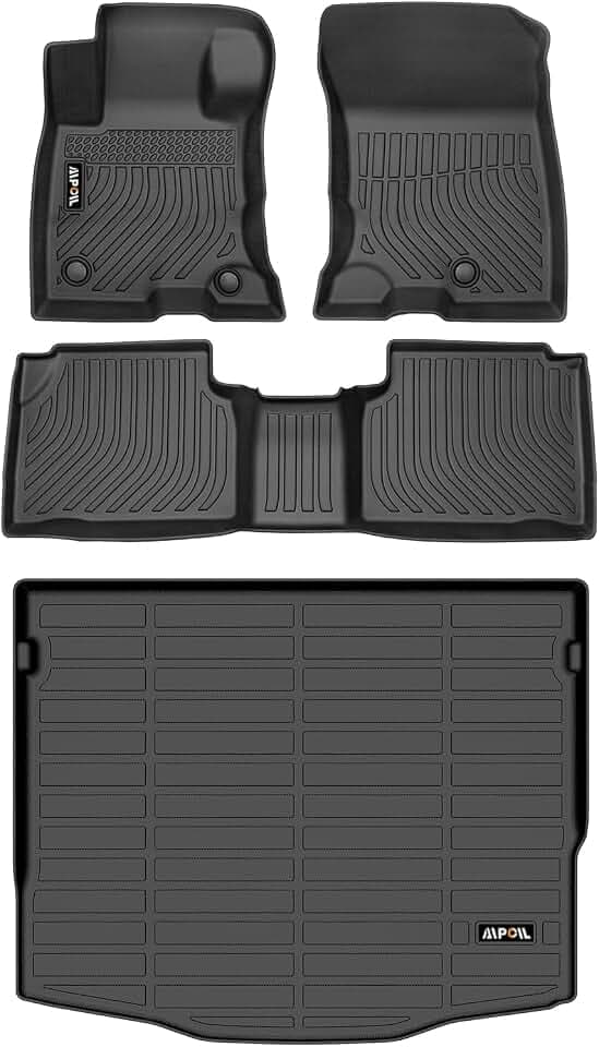 AIPOIL® Floor Mats & Cargo Liner Custom for 2020-2026 Ford Escape Hybrid All Weather Protection Non-Slip TPE Floor Liners Full Set Car Mats & Trunk Mat Accessories,Black