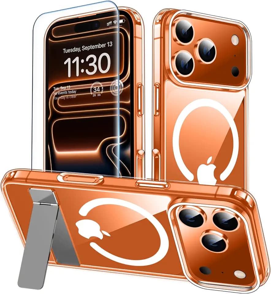 Magnetic for iPhone 18 Pro Case/iPhone 17 Pro Case with Kickstand
