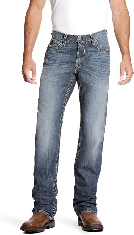 Ariat Men's Flame Resistant M4 Relaxed Stretch Duralight Boundary Boot Cut Jean