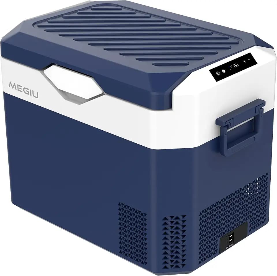 Megiu Car Refrigerator, 32 Quart Portable 12V Fridge Freezer for Road Trip