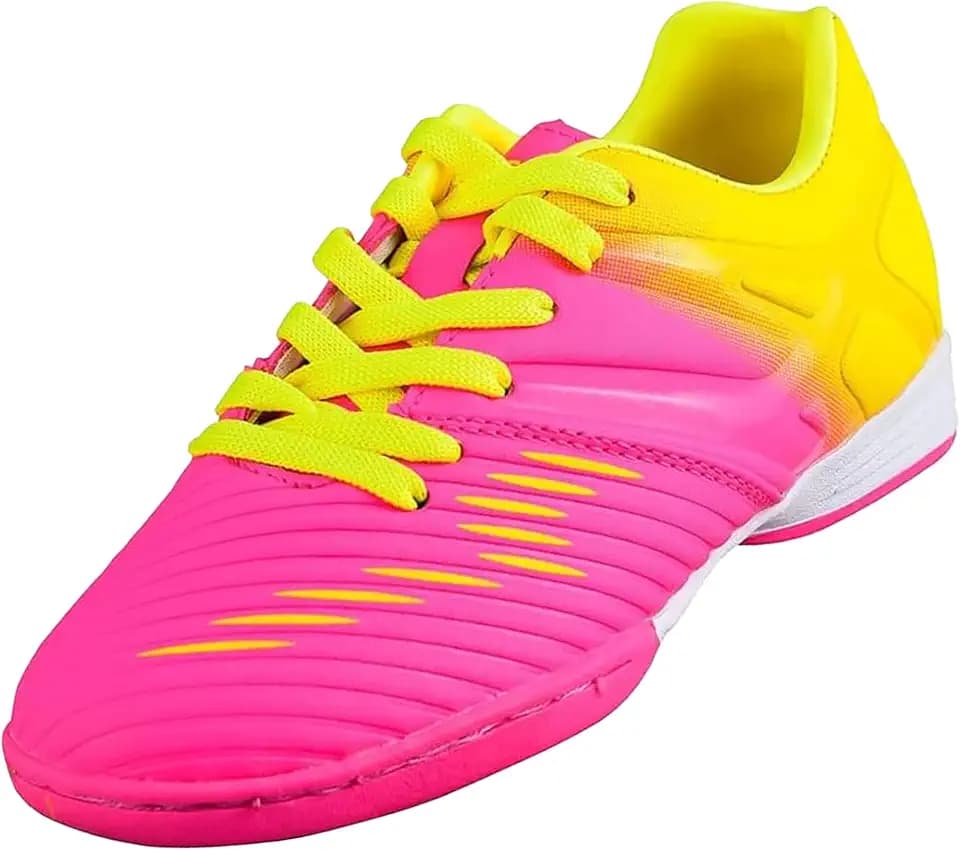 Vizari Liga Kids Indoor Soccer Shoes – Non-Slip Grip Outsole, Lightweight Synthetic Upper, Easy-Care Design, Vibrant Colors, Comfortable Boys & Girls Fit – Ideal for Indoor Play