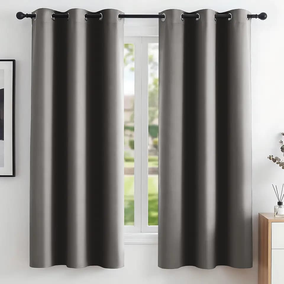 Deconovo Blackout Curtains for Bedroom and Living Room 45 Inches Long