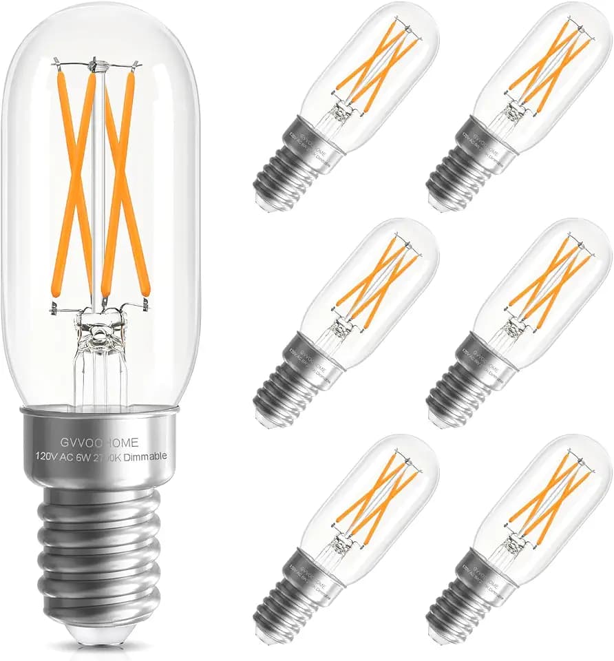 E12 Candelabra LED Bulb T6 T25, 60W Equivalent, 2700K Warm White Dimmable