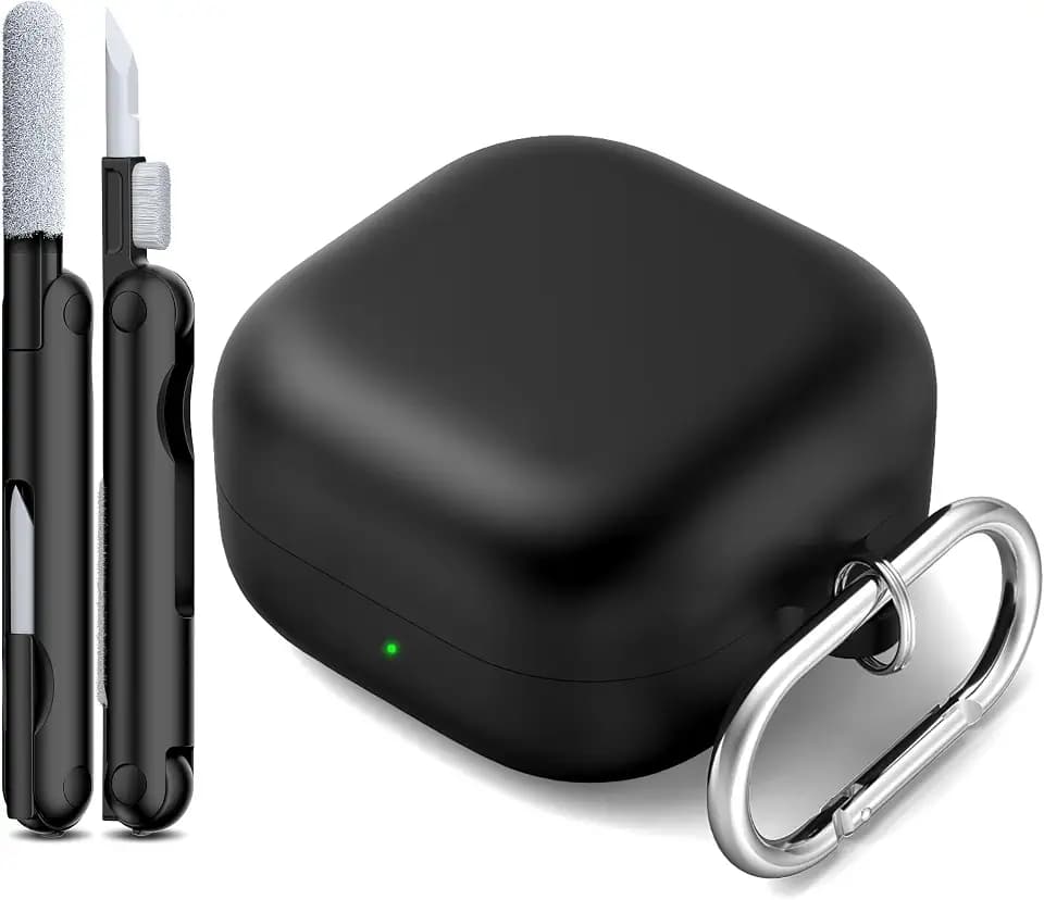 RFUNGUANGO for Samsung Galaxy Buds 4 & Buds 4 Pro Case, Black