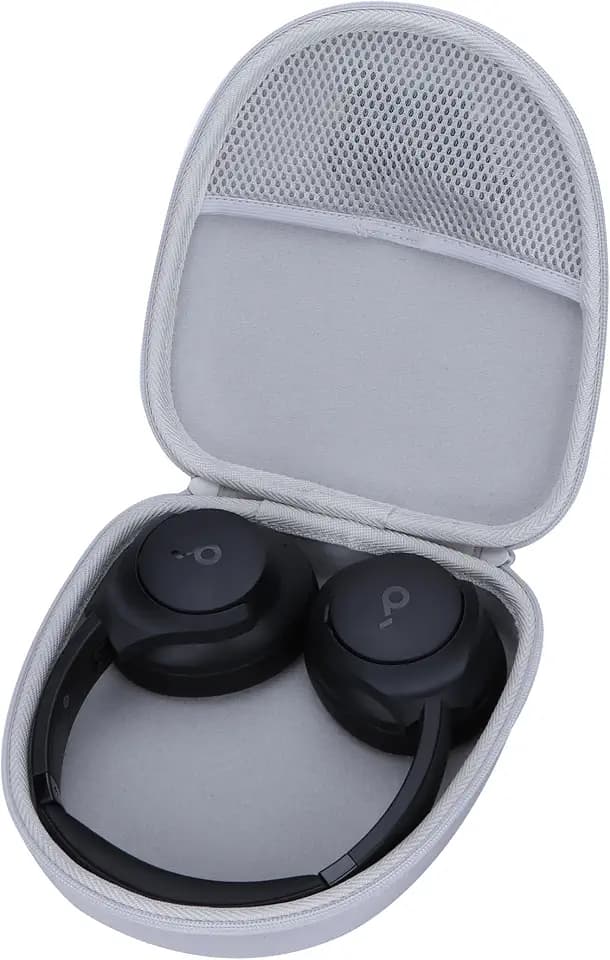 Lebakort Hard Carry Case Compatible with Anker Soundcore Life Q20 Q30 Q35 Q40 Q45 Q20+ Q20i / Soundcore Space 2 Hybrid Active Noise Cancelling Headphones (Grey Case)
