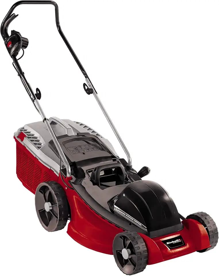 Einhell Elektro-Rasenmäher GC-EM 1743 HW (1700 W, 43 cm Schnittbreite, 6-fache Schnitthöhenverstellung 20-70 mm, 52 l Fangbox, Highweeler)
