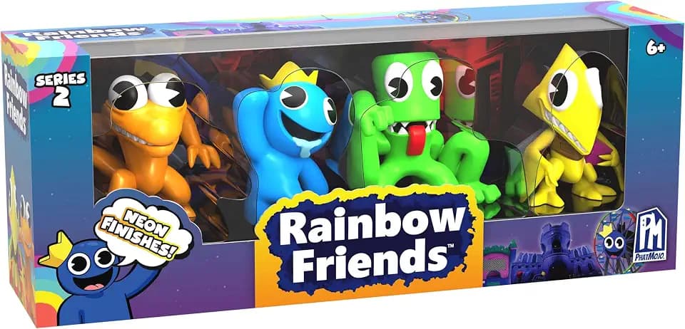 Rainbow Friends - Neon Minifigure 4-Pack (2.5" Tall, Series 2)